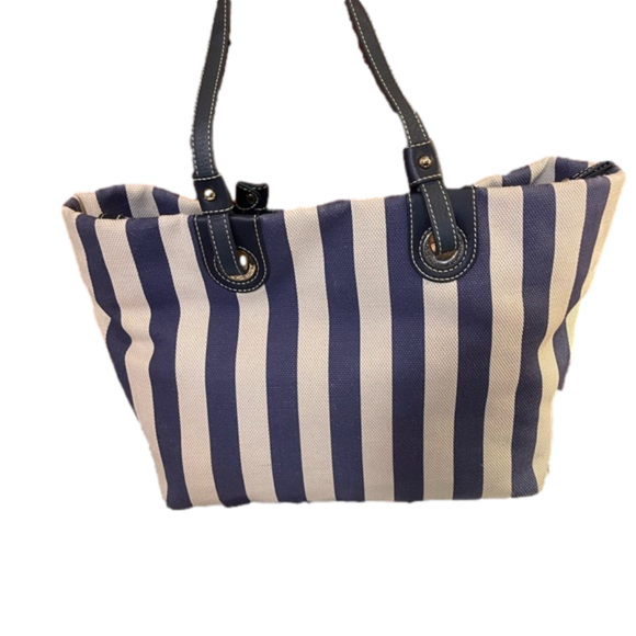 Dooney Bourke Stripped Canvas Tote - Picture 3 of 10